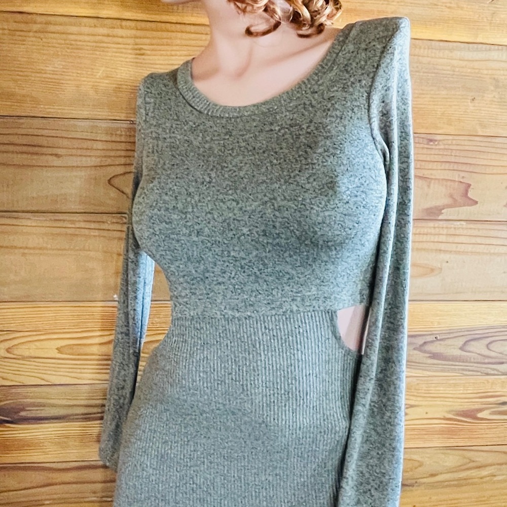 Fabulous Layered CUT-OUT Stretch Knit DRESS Small - Picture 10 of 14